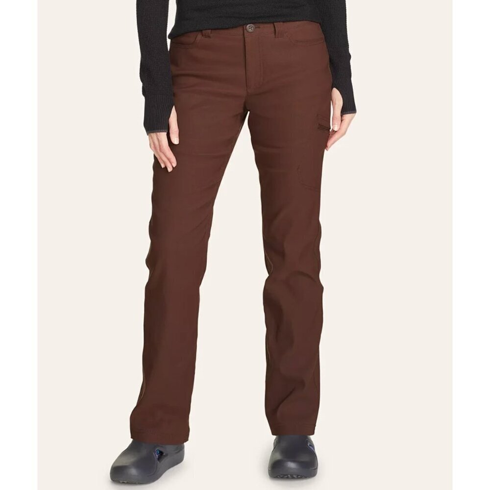 Eddie Bauer Brown Nylon Rainier Lined Pant 14